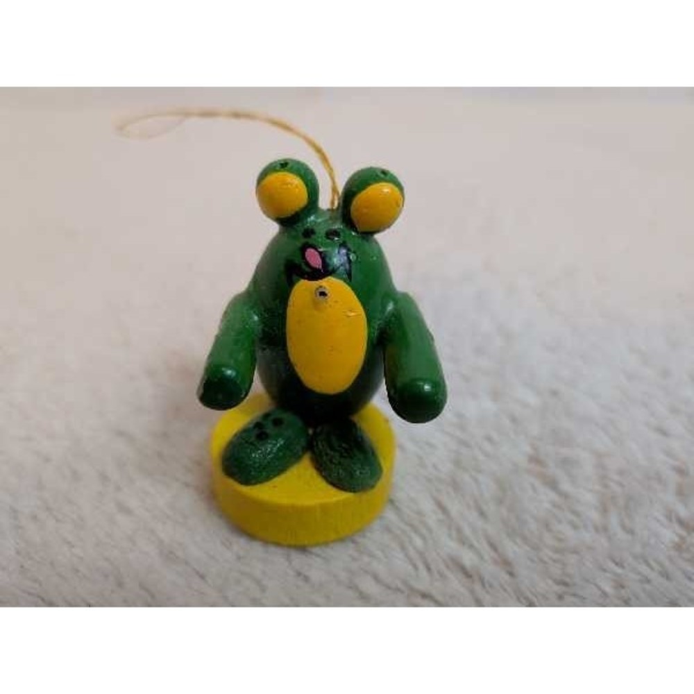 Vintage Frog Keychain Ornament Religious Quote Art Figurine Lot 3pc - Picture 6 of 12